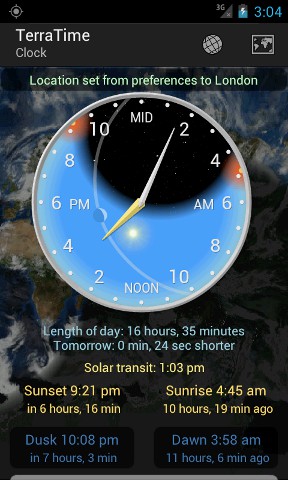 Phone Screen Shot: Clock