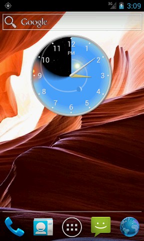 Phone Screen Shot: Clock Widget